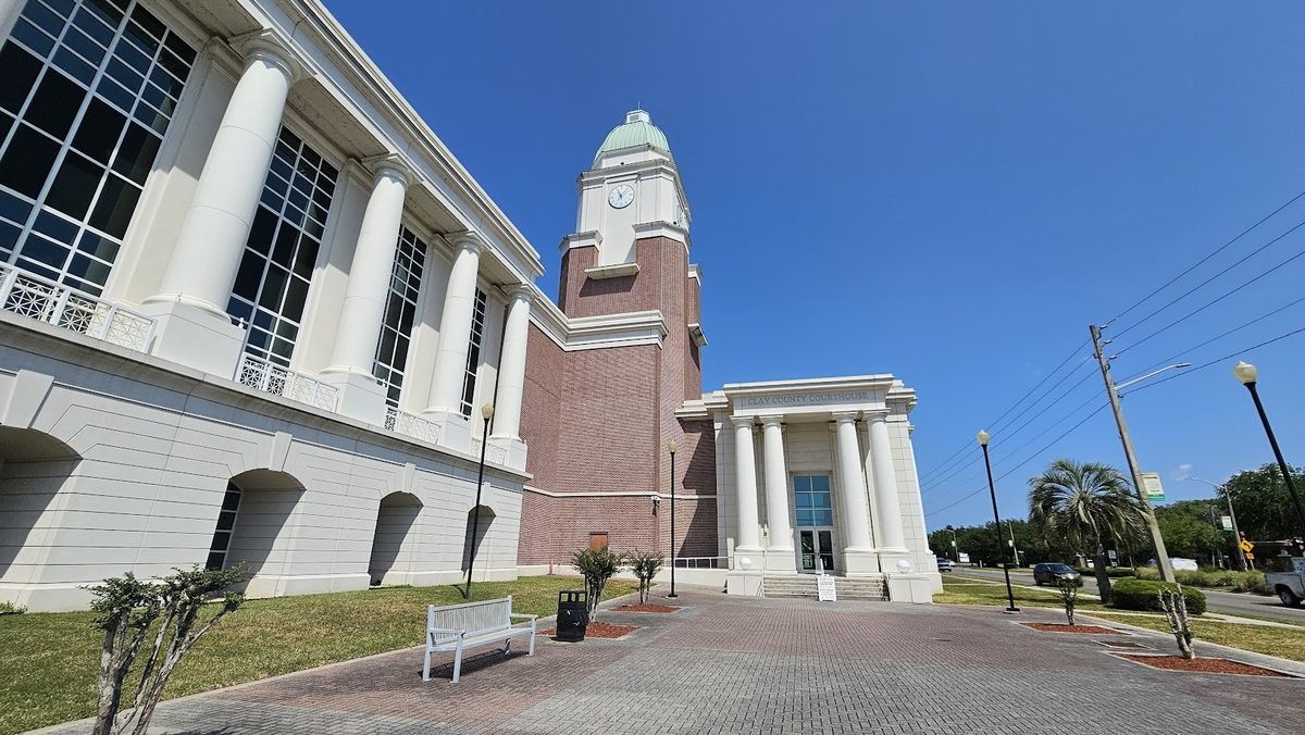 Historic Clay County courthouse in Green Cove Springs FL