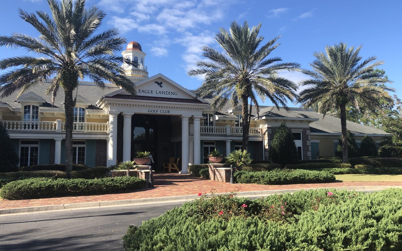 Palm trees at the Oakleaf Plantation clubhouse