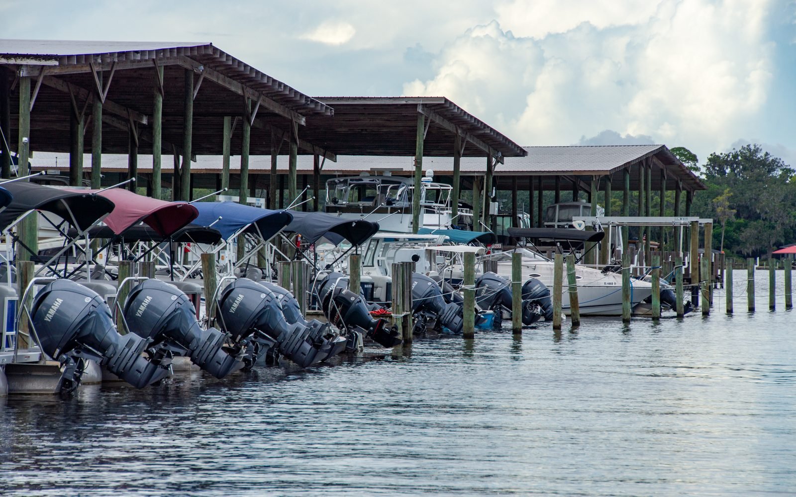 Boats at the Doctors Lake marina in Orange Park